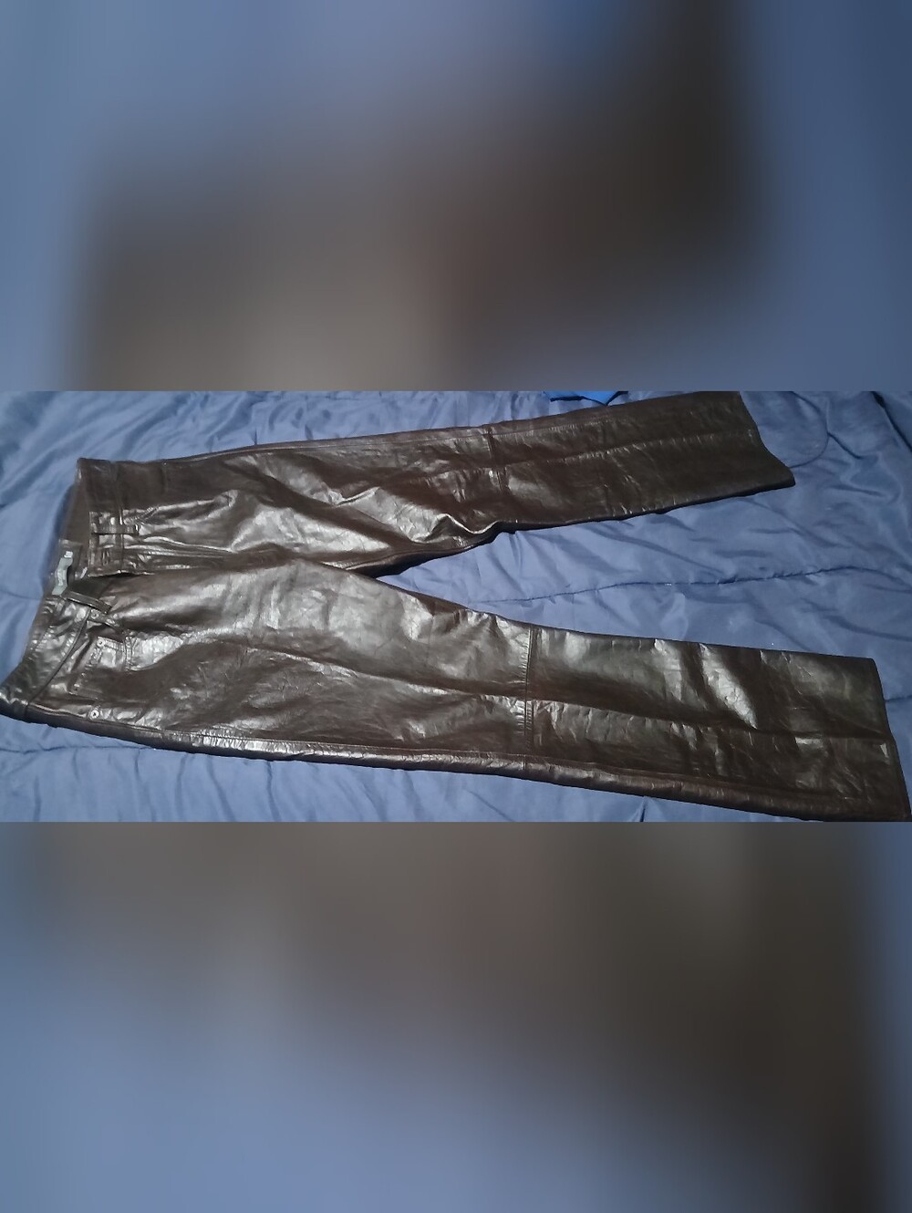 GAP Men's Boot Fit Brown Leather Pants Size W34 L30